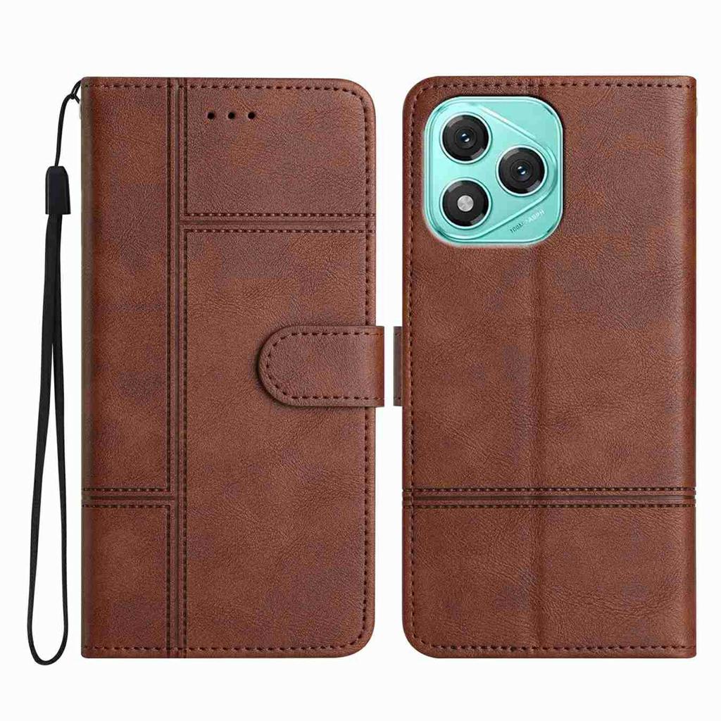 Brieftaschenhülle für Honor 400 Lite 5G, mit Linienmuster bedruckte PU-Leder-Handyhülle