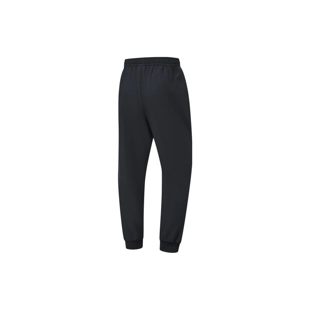 Li Ning Fitness Series Solid Color Cuffed Fleece Warm Water-Resistant Loose Knit Sports Pants Women Pants Black AYKT652-1