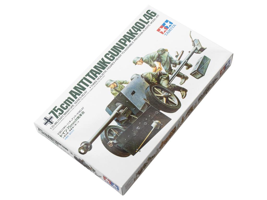 Tamiya Military Miniature Series 47 German Army 75mm Gun Plastic Model 35047 1/35 No. Anti-Tank