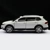 1/32 Volkswagen Tiguan L SUV Toy Car Model Diecast Alloy Miniature Pull Back Sound & Light Collection Gift for Children Boys Kid