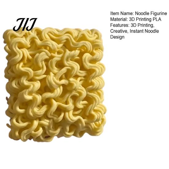 Decorative PLA Plastic Crafts 3D Printed Instant Noodle Figurine, Realistic Ramen Snack Desk Ornament, Novelty Gag Gifts for Coworkers Creative