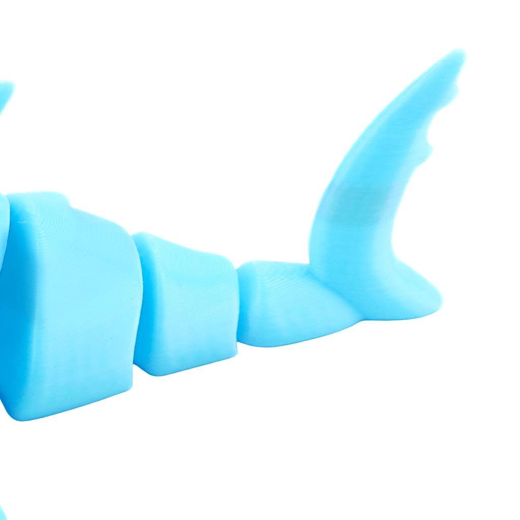 3D Printed Shark With Bad Teeth, Integrated Articulated Joint Movable Toy, Desktop Decorative Gift