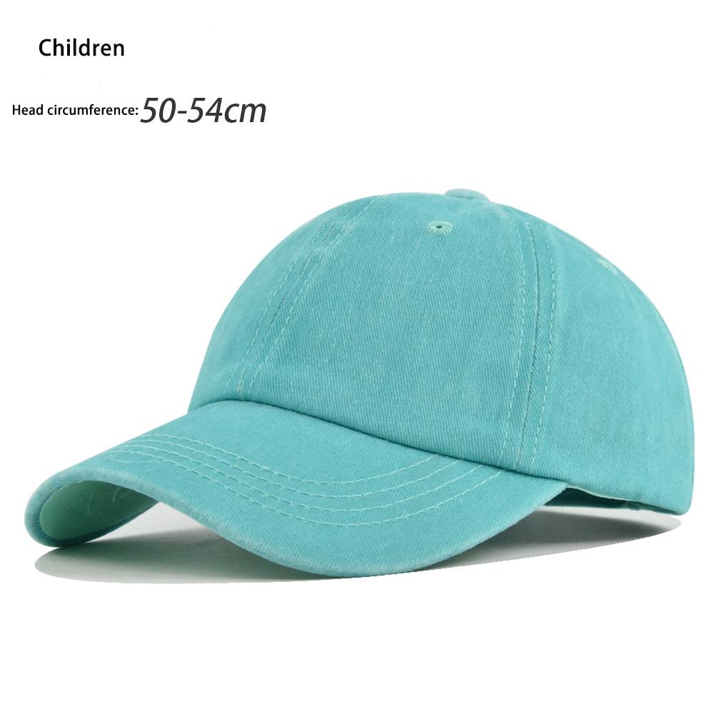 New Solid Children Summer Cap Women Ponytail Baseball Cap Hats Men Baseball Cap Cotton Outdoor Simple Vintage Visor Casual Cap