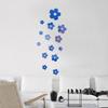 23pcs Flower DIY Mirror Wall Stickers Acrylic Art Wallpaper for Living Room Decoration Home TV Background Wall Decorative Mural