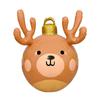 Inflatable Christmas Ball with PVC Antlers for Outdoor Holiday Decoration