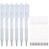 6 Pcs Quick Dry Glue Pens with 12 Refills, Apply Glue Like Writing, Easy Use Precise Control, for Crafting, Scrapbooking, Making