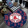Boston Red Sox2,Round Area Rug,Carpet Rug for Living Room Bedroom Sofa Playroom Decor,Non-slip Floor Mat