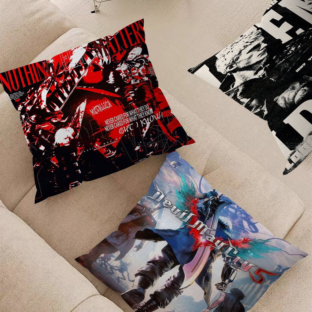 D-DevilS May Cry-S Cushion Cover Polyester Sofa Cushions Decorative Throw Pillows Home Decoration Pillowcover