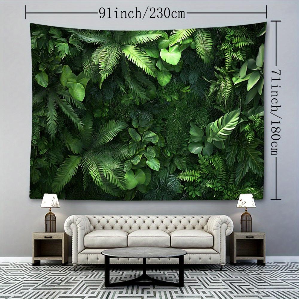 1pc Tropical Lush Greenery Print Tapestry, Bohemian Home Decor for Living Room or Bedroom, Holiday Gift with Free Installation Kit