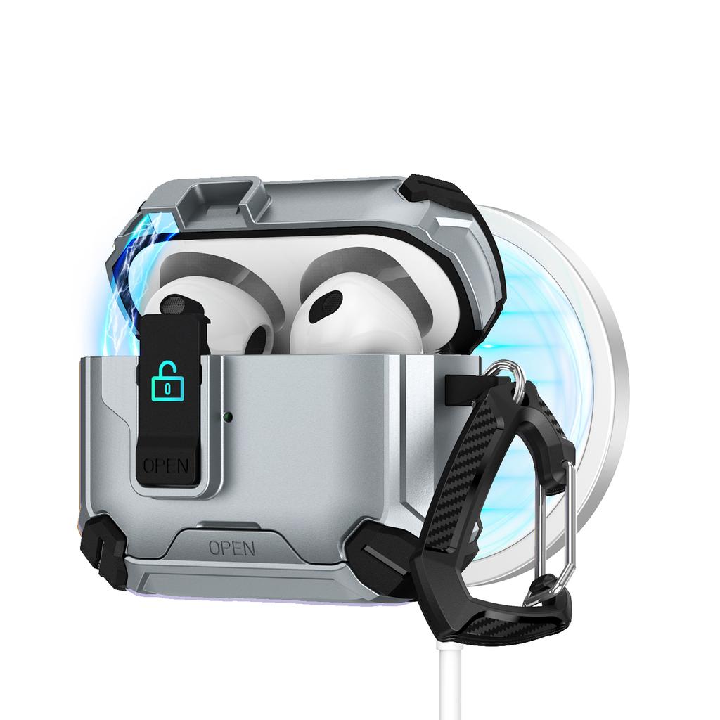 For AirPods 4 Generation Case Magnetic Automatic Lock with Phone Stand&Cleaning Kit for Airpods 4 with Active Noise Cancellation