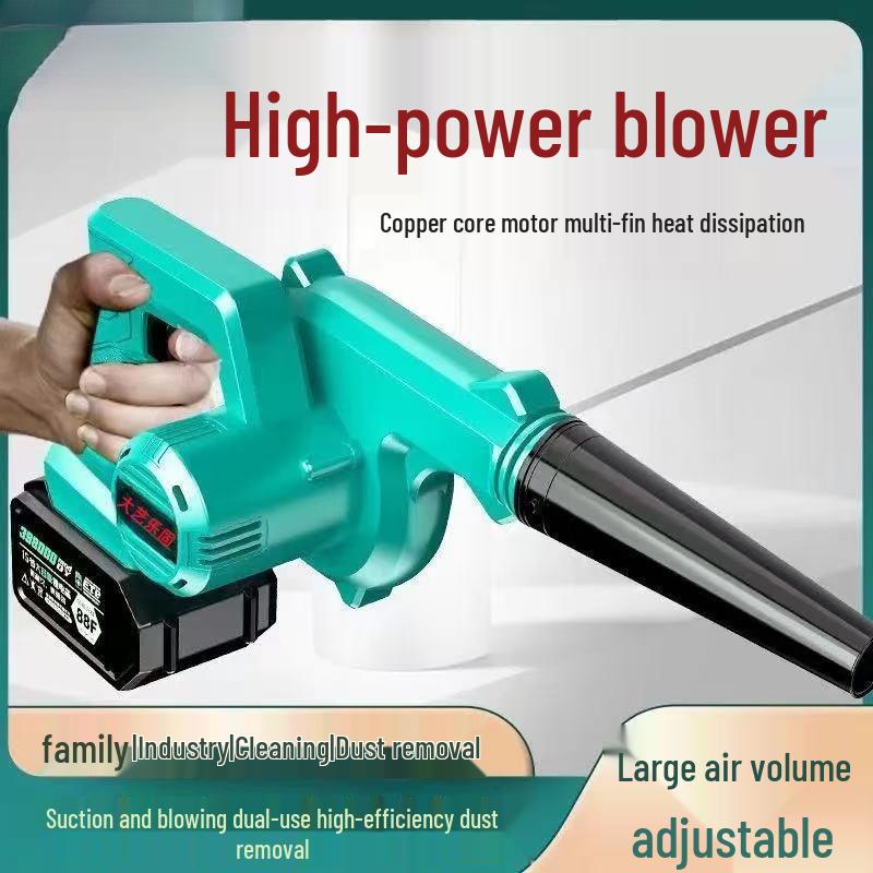 Rechargeable High-Power Lithium Battery Hair and Dust Blower for Home and Car Use