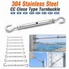 304 Stainless Steel CC Close Type Turnbuckle Adjustable Turnbuckle Tightener  Outdoor Hardware