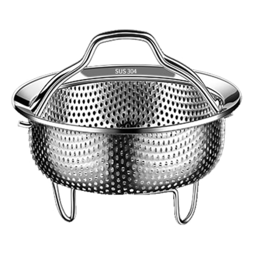 Stainless Steel Steamer Basket, Vegetable Steaming Basket, Pot Steamer Rack, Rice Cooker Basket, Easy Steaming Plate for Placing On a Pot, Basket, Net