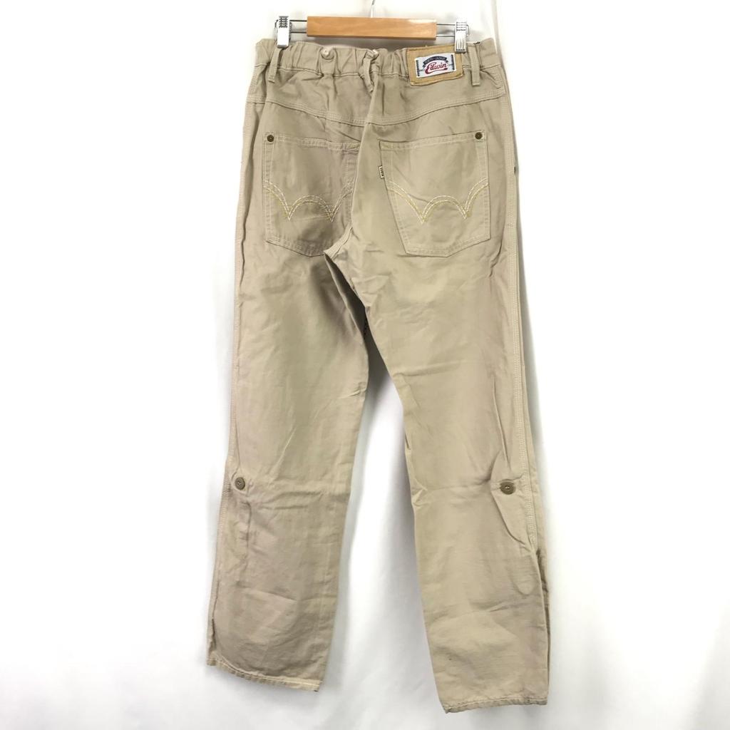 Made In Japan EDWIN Chino Pants Linen Blend M Men Beige Inseam 82cm(USED)