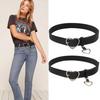 1 Pcs Leather Wide Belt for Women Gold Love Buckle Pin Jeans Black Luxury Brand Ladies Vintage Strap Female Waistband