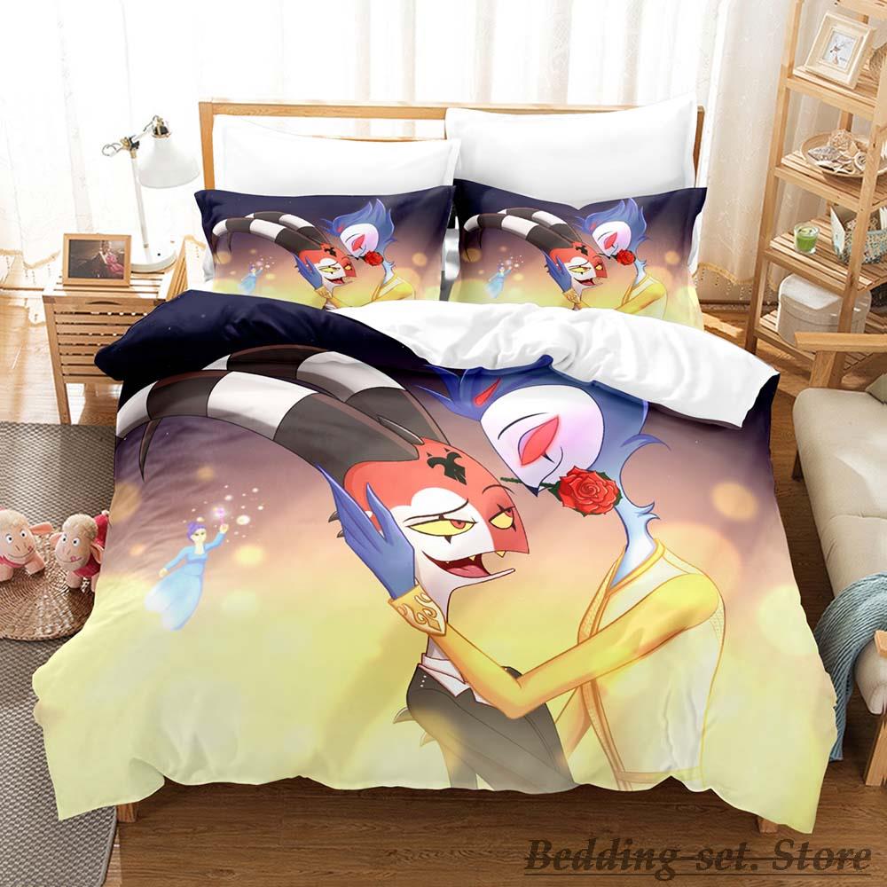 2023 Loona Boss Bedding Set Single Twin Full Queen King Size Bed Set Adult Kid Bedroom Duvetcover Sets Anime Parure De Lit Bed