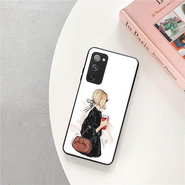 For Samsung S22 5g-deksel Soft Girl Boss Art-deksel til Samsung Galaxy S21 S20 Fe S10 Plus Note 20 Ultra 10 Lite 9 8 telefondeksel