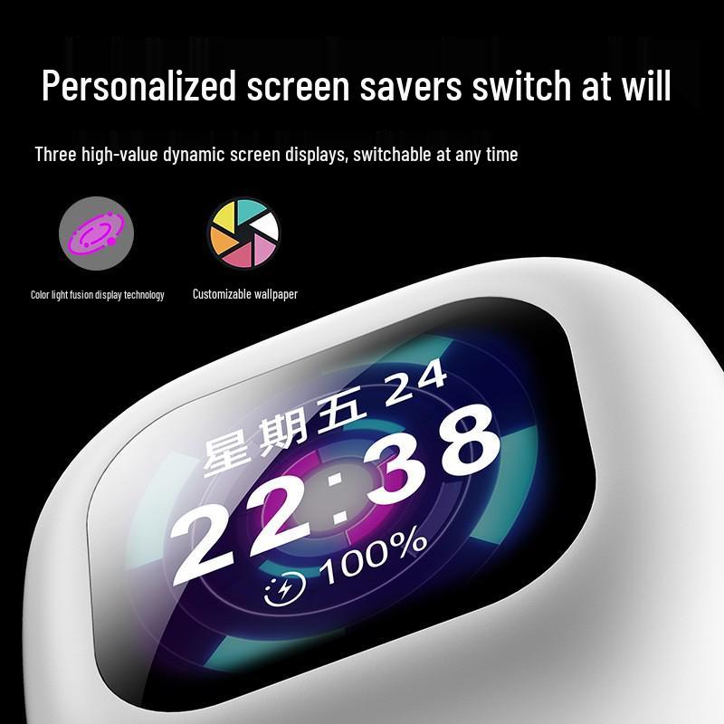 Q18 Over-Ear Bluetooth Earphones with Color Screen, ANC Noise Reduction, and AI Translation.