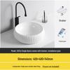 Tengxiang Ceramic Sink: White Floor-Standing Luxury Basin with Cabinet for Bathroom or Balcony