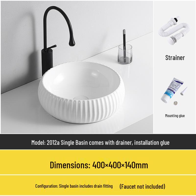 Tengxiang Ceramic Sink: White Floor-Standing Luxury Basin with Cabinet for Bathroom or Balcony