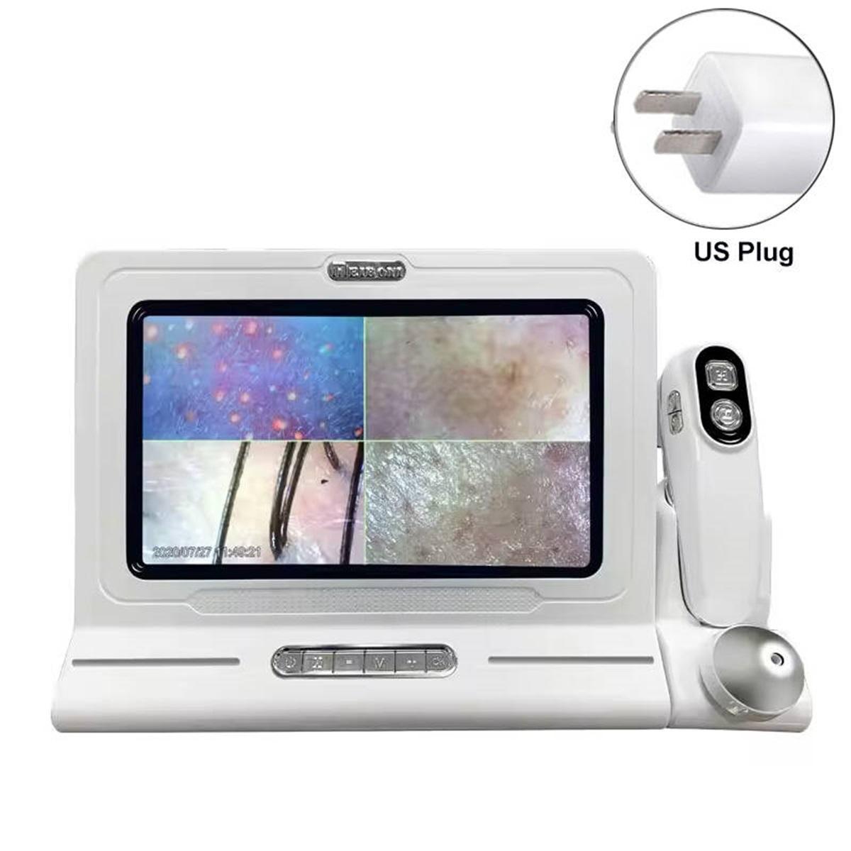 

Professional Skin Hair Detector Scalp Hair Follicle Moisture Skin Pores Pigment Magnifying Analyzer Skin Pigment Tester 11 Inch US Plug