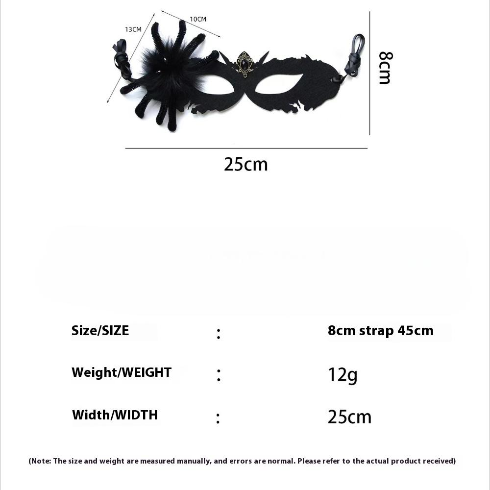 Halloween Black Flower Mask Masquerade Party Lace Half Face Mask Eye Mask Makeup Night Mask