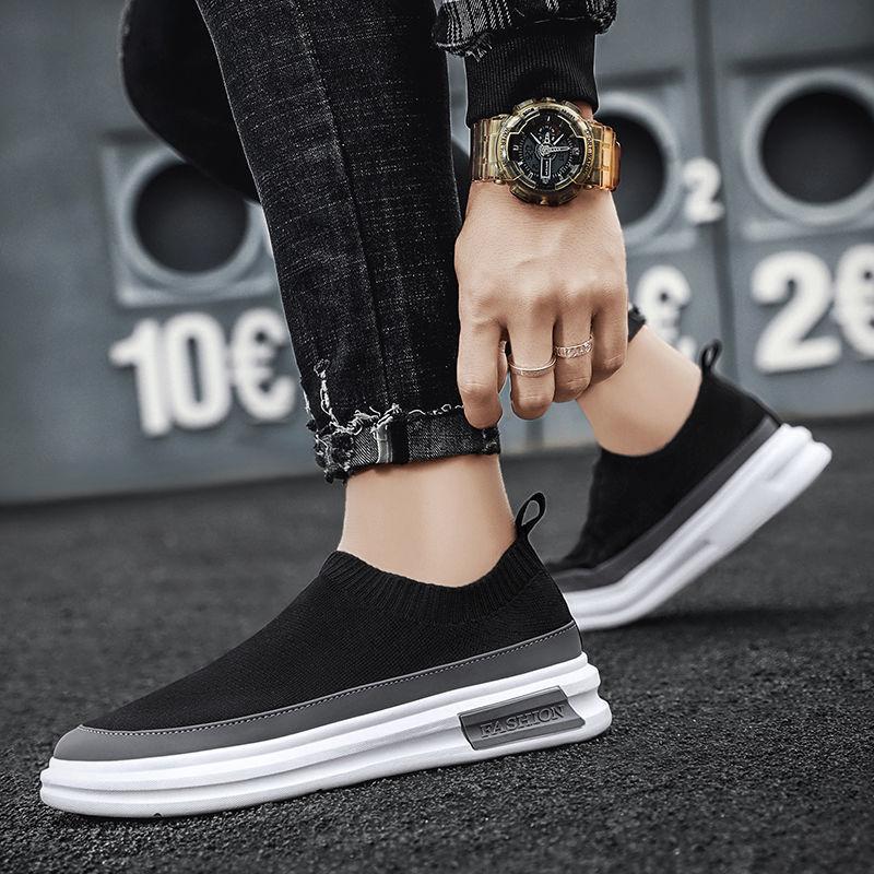 New summer fly-woven mesh shoes men's shoes breathable one-pedal lazy casual sports shoes versatile trendy shoes