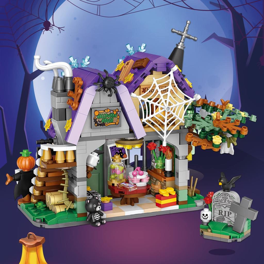 TOYLINX Mini Building Blocks - Halloween-Themed Puzzle Set for Teens, Festive Building Toys & Home Decor Gifts