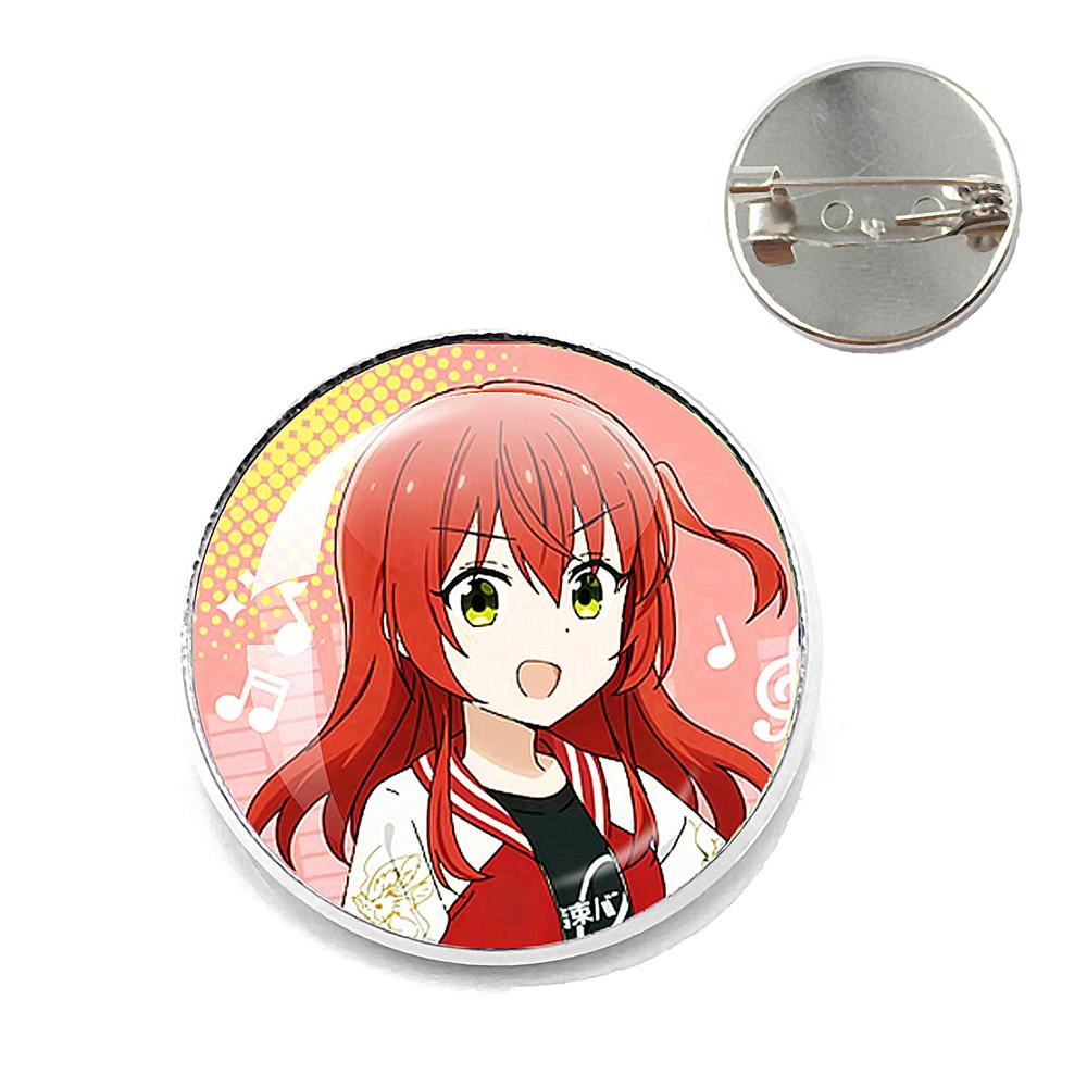 Bocchi The Rock Anime Brooch Gotoh Hitori Ijichi Nijika Kita Ikuyo Yamada Ryo Cartoon Cosplay Glass Brooch Pin For Badge Gifts