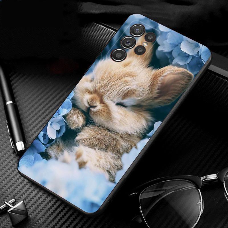 Phone Case For Samsung Galaxy S26 S25 S24 S23 S22 S21 Ultra S24 S23 S22 S21 S25 Plus S24 FE Rabbit Animal