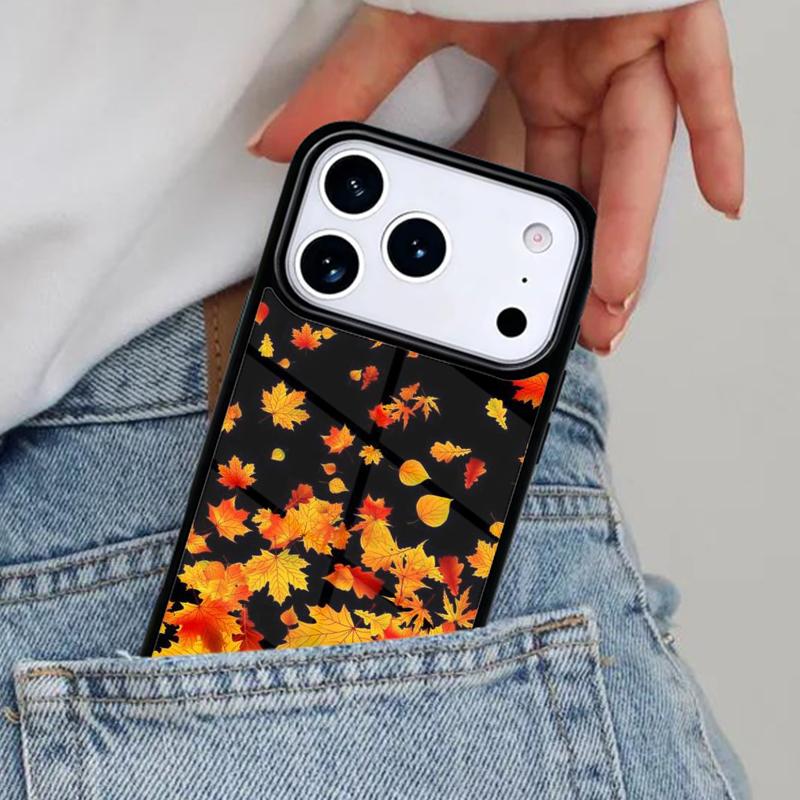 Autumn Tree Leaves Phone Case for iPhone 16e 15 14 13 12 17 Pro Max Plus Air 17pro Cover Coque