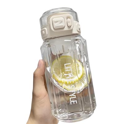 MYEEDA 750ml Water Made from Stylish and Easy To Perfect for and Large and Perfect for Sports and Outdoor Clear Plastic with Measuring Easy To Water