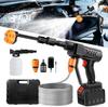 Cordless High-Pressure Washer with High-Performance 6-in-1 Nozzle, 10M Spray Distance, Rechargeable, Battery-Powered, No Water Connection Required, Sa