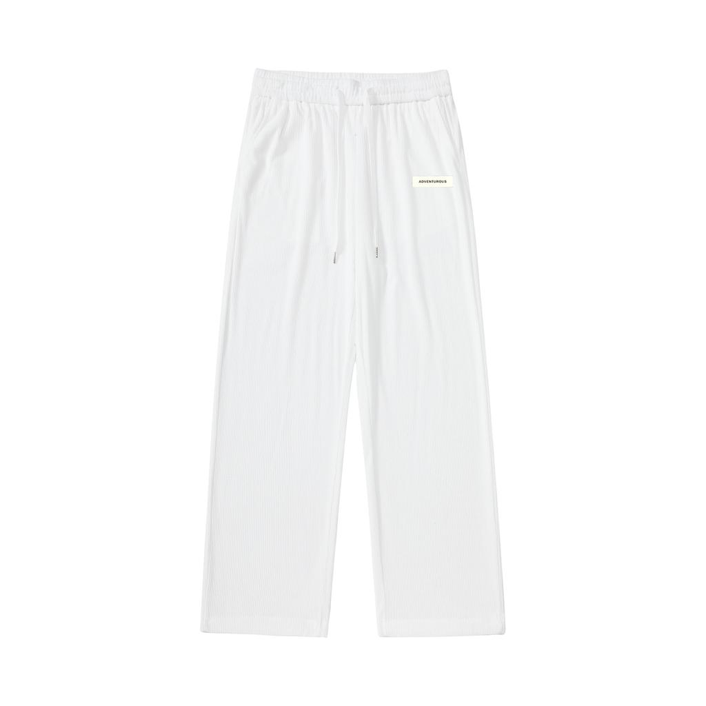 Pánské ležérní all-match rovné proužkované sportovní kalhoty plus tlusté kalhoty