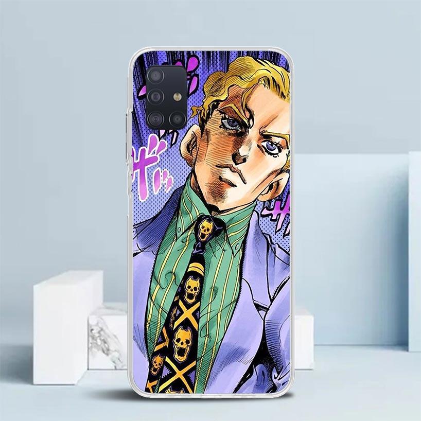 JoJo Kira Yoshikage Killer Queen Soft Cover for Samsung Galaxy A12 A22 A32 A52 A72 A02S Phone Case Note 20 Ultra 10 S10 Plus A51