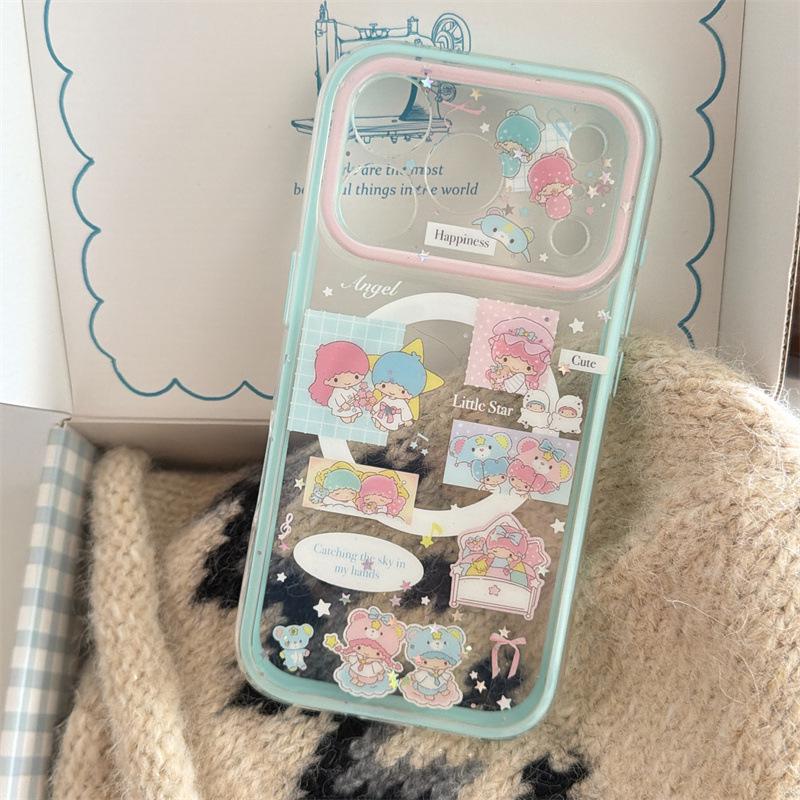 Glitter Gemini Magnetic iPhone Case for iPhone 14/15/16 Pro Max