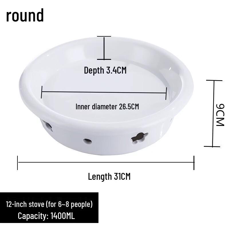 Ceramic Plum Blossom Warming Dish Set