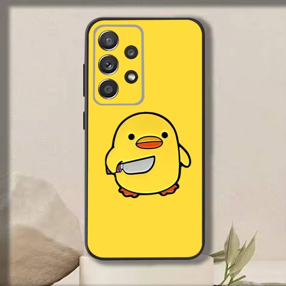 

Y-Yellow D-Duck Phone Case For Samsung S25,S24,S21,S22,S23,S30,Ultra,S20,Plus,Fe,Note,10,9,5G Black Cover Samsung S25