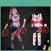 Costume da Cheerleader Zombie Spettrale per Ragazze di Halloween per Carnevali e Feste