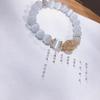 Niche White Cat's Eye Stone Bracelet Elegant and Minimalist Moonstone Bracelet for Women with a Natural Aesthetic