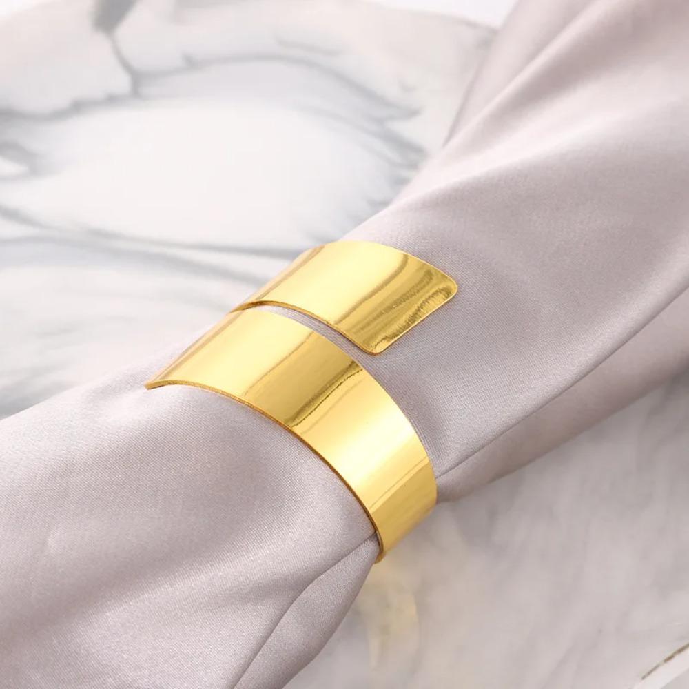 Zinc Zinc Alloy Metal Napkin Ring Gold/Silver Wedding Towel Rings Household Napkin Holder Thanksgiving