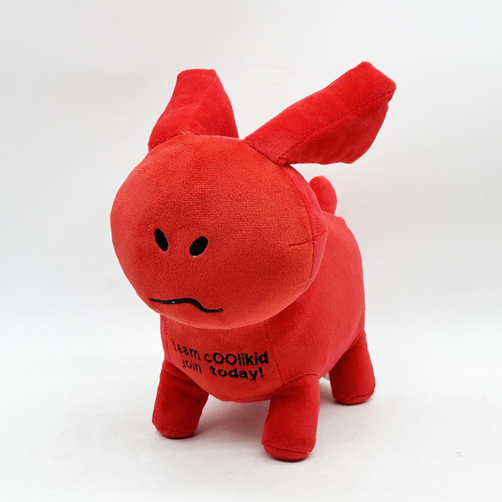 Gubby Plush Black White Red Rabbit Animal Toy With Pp Cotton Filling For Kids And Collectors