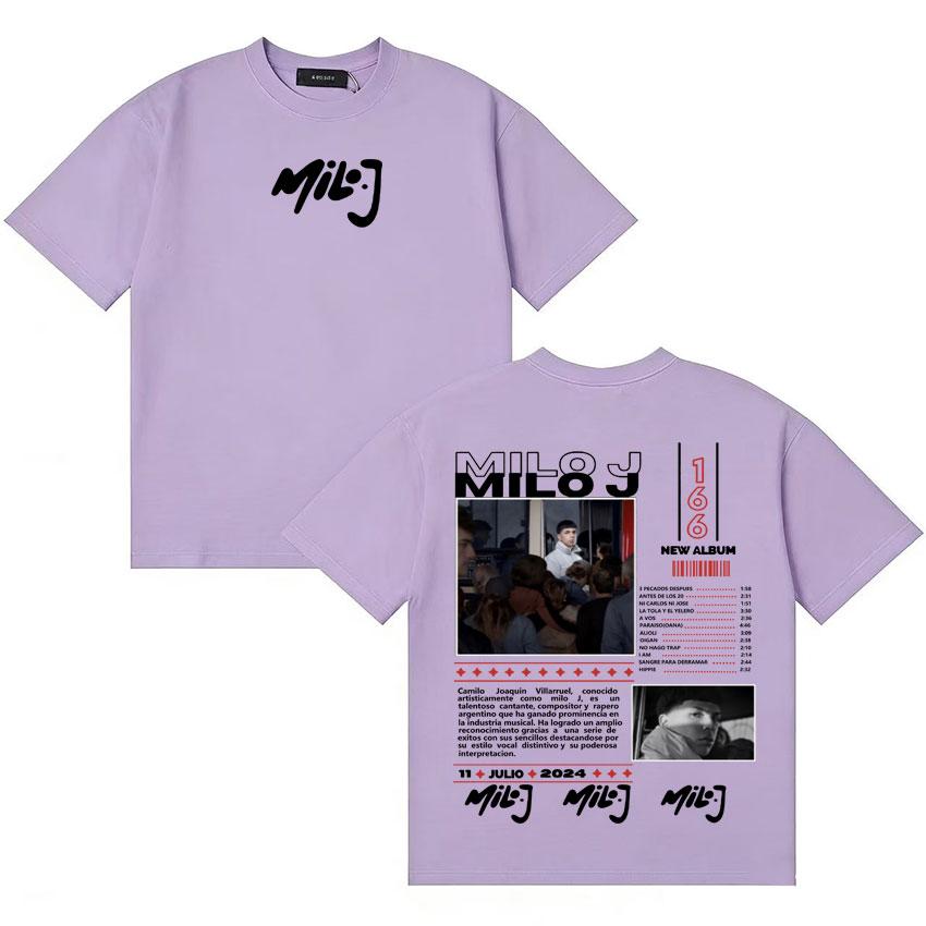 Rapper Milo J 166 New Merch Pop T Shirt Unisex Women Fashion Tshirt Gothic Cotton Casual Oversized Short Sleeve Tshirts Fans Gift