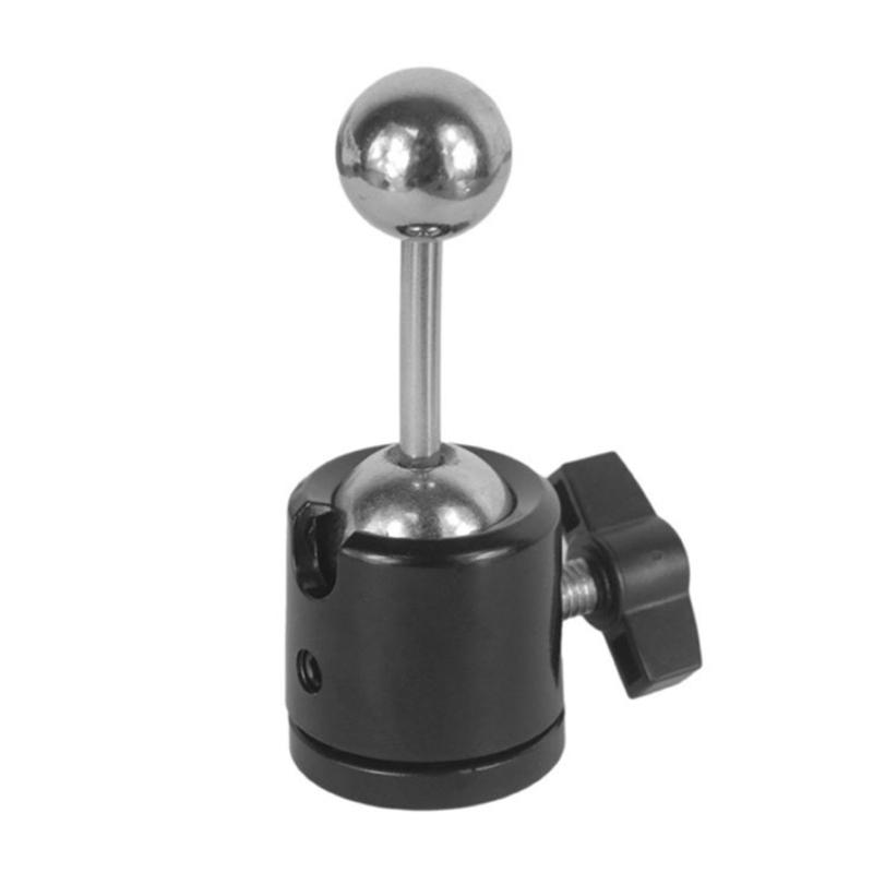 Clamp Camera Clamp Mount Monitors 360 Degree Ballhead Round Head Adapter with 1/4" Thread for Camera Cellphone