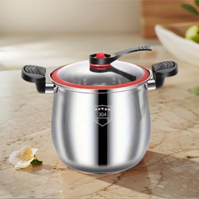 Durable 304 Stainless Steel Micro-Pressure Cooker Large Capacity Anti-scalding Stockpot Non-Stick Stew Pot Soup