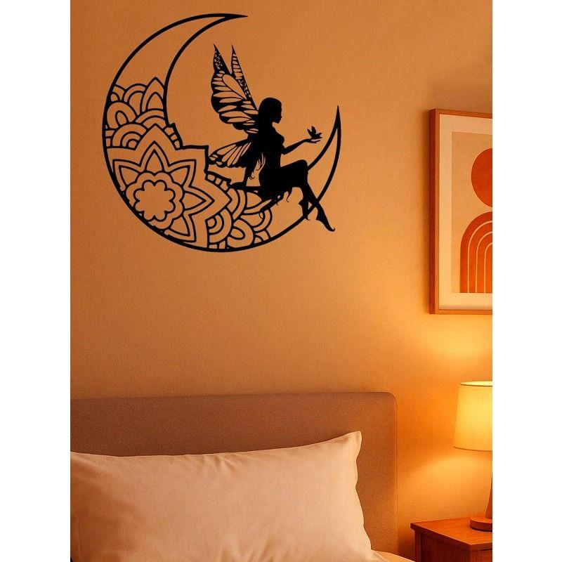 

3D Metal Moon Fairy Ornament Home Garden Decor