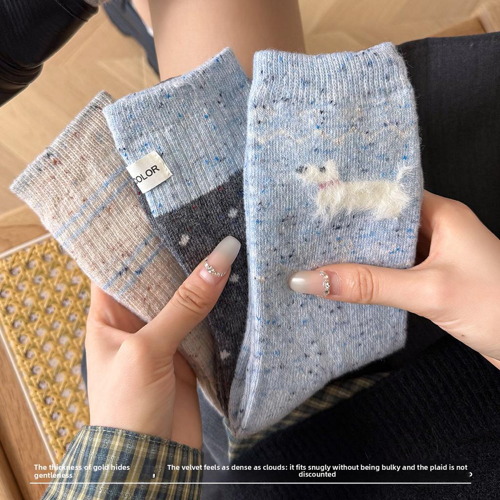 Sock Children's Mid-length Socks - Cute Cartoon Style Bubble Socks for Autumn and Winter. Spring and Autumn Girls' Fringed Long Socks with Lace Trim.