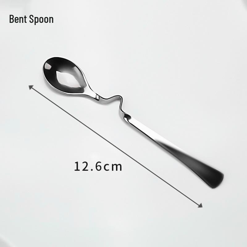 304 Stainless Steel Long Handle Coffee & Dessert Spoon, Ceramic Small Soup & Stirring Spoon for Fruit & Yogurt
