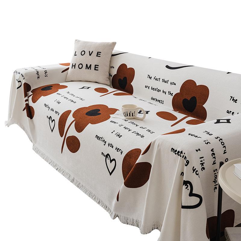 Ręcznik na sofę z szenili Cztery pory roku Uniwersalny Pokrowiec na sofę All-inclusive Pokrowiec przeciwkurzowy Salon Jednoczęściowy pokrowiec na sofę Tkanina