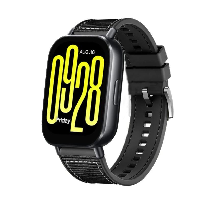 22mm Composite Silicone Strap For Redmi Watch 5 Active/Lite Nylon Braided Bracelet Band Huawei Watch 4/3/GT5-4-3-2 Pro 46mm Belt